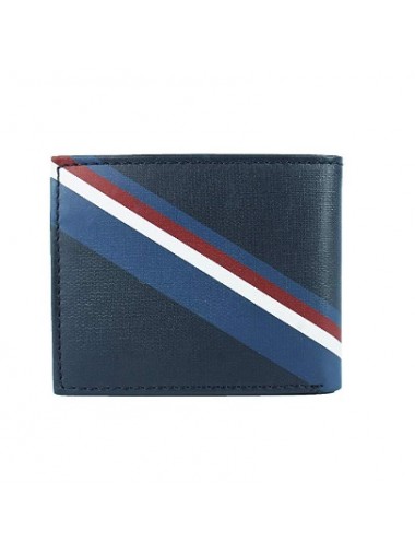 [新登場]Tommy Hilfiger Men's Leather Double Billfold Passcase Wallet & Valet